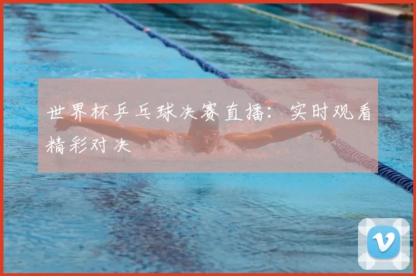 世界杯乒乓球决赛直播：实时观看精彩对决
